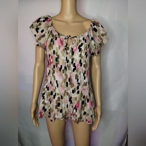 Signature by Larry Levine women's size large blouse shirt top
